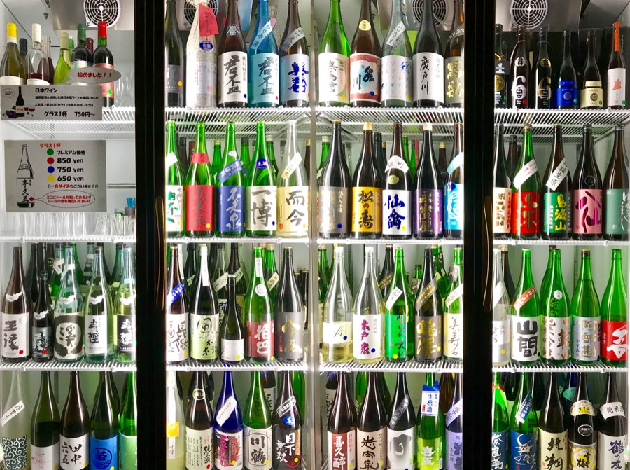 冷蔵庫そのものが日本酒メニュー